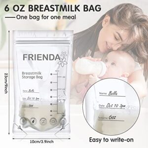 400 Count Breastmilk Storage Bags 7 oz Breast Milk Storing Bags Storage Container Self Standing Milk Bags for Breastmilk No Leak Double Seal Breastfeeding Bags