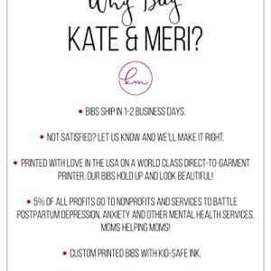 Kate & Meri Custom Baby Bib - Personalized Bibs For Babies & Infants (Black)