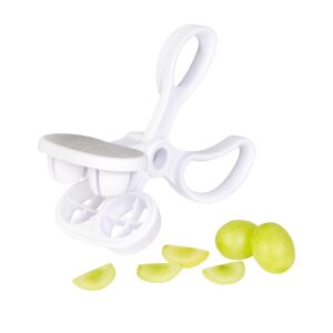 ubbi grape cutter for kids, fruit and vegetable slicer, safe and easy to use