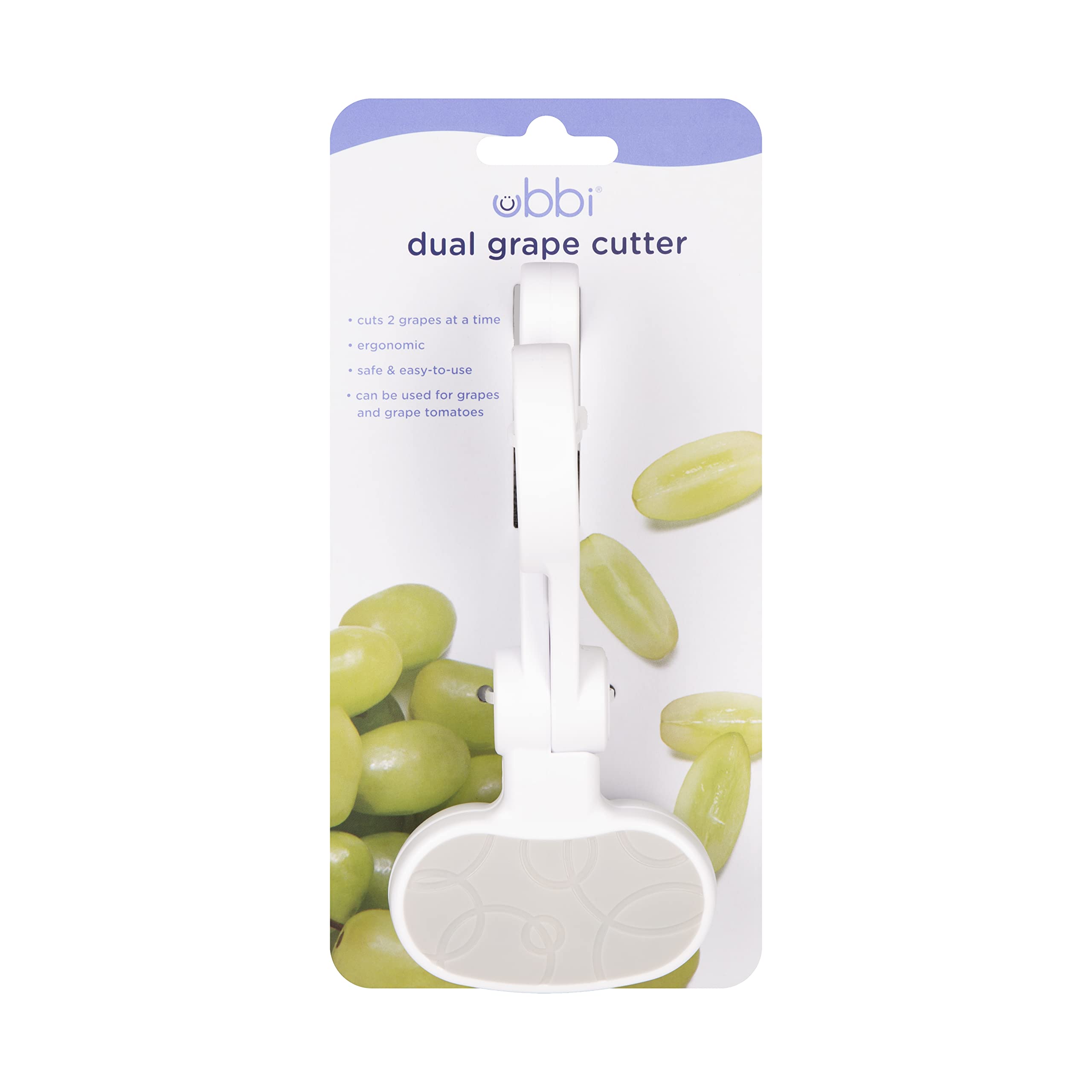 Ubbi Grape Cutter for Kids, Fruit and Vegetable Slicer, Safe and Easy to Use