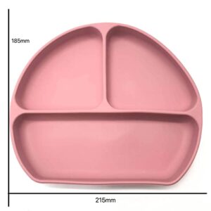 K-Universal Baby Feeding Bibs | 8pc Silicone for Babies Bib Bowl Plate Cup Fork Spoon Adjustable Divided Easily Wipe Clean Less Cleaning Time After Toddler & (Playful pink), One Size