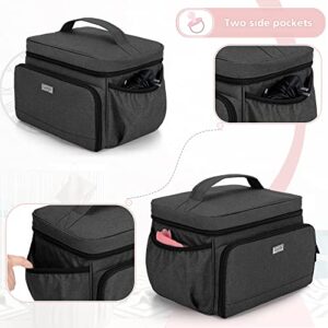 Luxja Breast Pump Bag Compatible with Spectra S1 and S2, Pumping Bag for Breast Pump and Extra Parts (Suitable for Home or Travel Use), Black (Patent Pending)