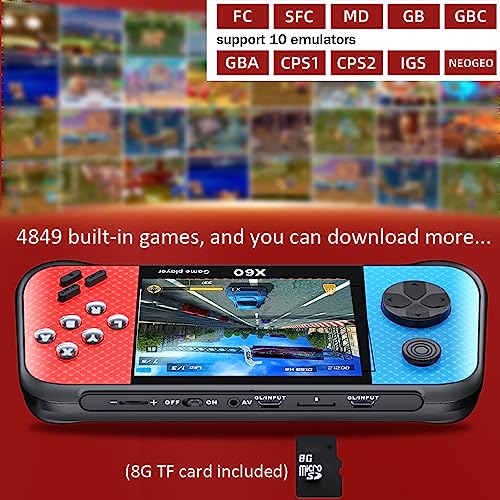 Retro Handheld Game Console for Kids Adults, Mini Game Player Preload 4849 Games, 3.5'' Display Portable Game Machine with 2 Gamepads, Support 2 Players Save Progress and Connect to TV