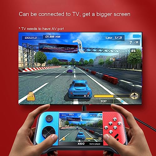 Retro Handheld Game Console for Kids Adults, Mini Game Player Preload 4849 Games, 3.5'' Display Portable Game Machine with 2 Gamepads, Support 2 Players Save Progress and Connect to TV