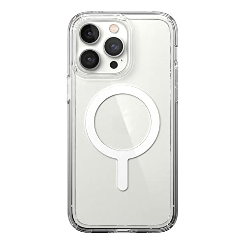 Speck Clear iPhone 14 Pro Max Case - Slim, Built for MagSafe, Scratch Resistant & Drop Protection Clear Phone Case - Anti-Yellowing - 6.7 inch iPhone 14 Pro Max Case - Dual Layer - GemShell