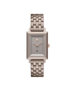 mvmt signature square ceramic women's cashmere taupe analog watch