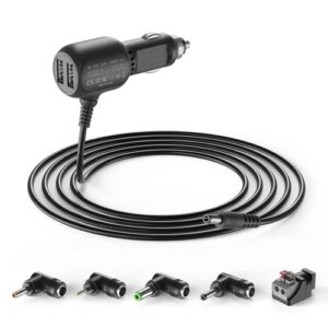12 volt dc car charger for portable dvd player, universal replacement cigarette lighter power cord for rca, dbpower, sylvania dvd player, snailax seat cushion, breast pump, dual usb port car charger