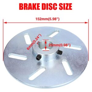 GREHUA 6" Mechanical Brake Disc 1" Bore 1/4" Keyway for Manco 9598 9597 Airheart MB-1 Yerf-Dog Carter ASW Buggies Bristers Go Kart Predator 212cc 196cc 6.5hp GX160 Carter Drift Trike Cart Parts Rotor