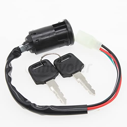 4 Pin and 4 Wire Ignition Key Switch Fit for 50cc 70cc 90cc 110cc 125cc Quad ATV 4 Wheeler Go Kart Sunl Roketa Kazuma.