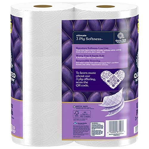 Quilted Northern Ultra Plush Toilet Paper, 6 Mega Rolls = 24 Regular Rolls