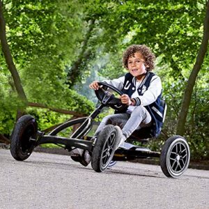 berg toys - buddy graphite pedal go kart - go kart - go cart for kids - pedal car outdoor toys for children ages 3-8 - ride on-toy - bfr system - adjustable seat - pedal kart for kids
