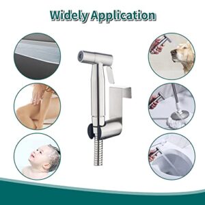 Bidet Sprayer for Toilet, Vitbirih Bidets for Existing Toilets Handheld Bidet Sprayer Adjustable Jet Spray for Toilet Bathroom Muslin Shower Cloth Diaper Sprayer Set Stainless Steel