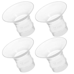 nanawawa flange 15, 17, 19, 21mm insert 24mm shroud/flange,compatible with momcozys9/s10/s12，wearable breast pump shields/flanges， 4 pcs/each.(17mm/pcs)