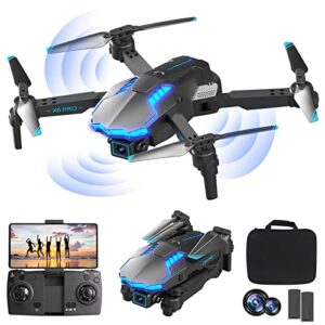 riskorb drone with 1080p dual camera for kids beginners adults,optical flow positioning & altitude hold,intelligent obstacle avoidance,toys gifts for boys girls ,one key start/landing/calibrate,360° flips,x6 pro fpv wifi rc quadcopter, 2 batteries