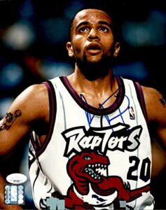 damon stoudamire toronto raptors signed/autographed 8x10 photo jsa 160947 - autographed nba photos