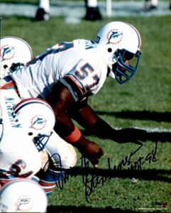 dwight stephenson miami dolphins hof signed/inscribed 8x10 photo jsa 161813 - autographed nfl photos