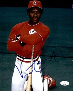 vince coleman st. louis cardinals signed/autographed 8x10 photo jsa 161061 - autographed mlb photos