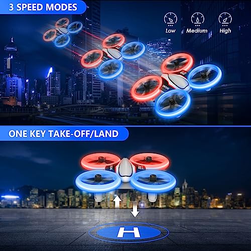 AVIALOGIC M2 Mini Drone for Kids, Christmas Cool Toys Gifts for Boys Girls with LED Light, Portable Indoor RC Quadcopters, Small Remote Control Drone Flying Toys for Teen Boys Girls Beginners