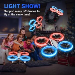 AVIALOGIC M2 Mini Drone for Kids, Christmas Cool Toys Gifts for Boys Girls with LED Light, Portable Indoor RC Quadcopters, Small Remote Control Drone Flying Toys for Teen Boys Girls Beginners