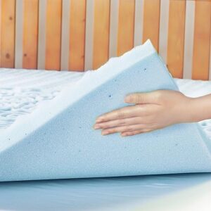 Mellow 2 Inch 5-Zone Memory Foam Mattress Topper, Cooling Gel Infusion, Queen