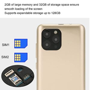 iP13 Pro Unlocked Smartphones, for Android 6 Cheap Cell Phones, 4.66" HD Screen Unlocked Cell Phone, Dual SIM, Dual Camera, Ultra Thin, Face Unlock, 2GB 32GB, 3200mAh, Support T Mobile, ATT(Gold)