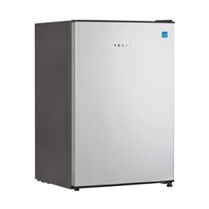 frestec 2.5 cu' mini refrigerator, small refrigerator, mini fridge with freezer, compact refrigerator, stainless steel (fr 250 sl)