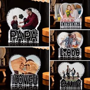 QNTYCT 3D Crystal Photo Frames, Valentine's Day Personalized Gifts, Christmas Gifts, Love Memories Liebe, Laser Engraved Crystal Custom Couple Gifts