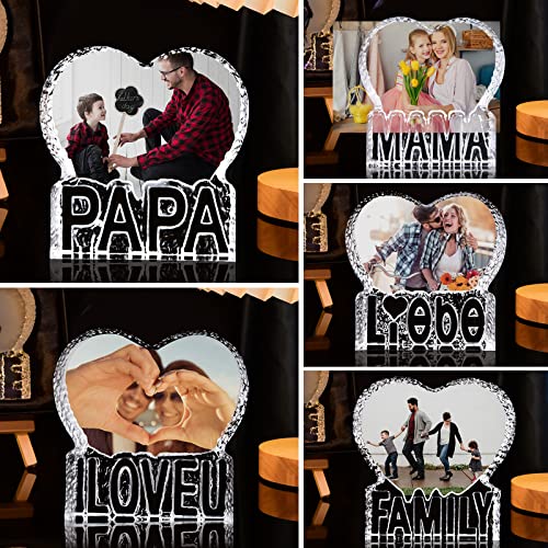 QNTYCT 3D Crystal Photo Frames, Valentine's Day Personalized Gifts, Christmas Gifts, Love Memories Liebe, Laser Engraved Crystal Custom Couple Gifts