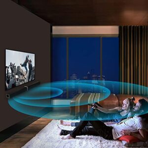 MZEIBO Sound Bars for TV Bluetooth 5.0 4 Speakers Deep Bass Home Theater TV Speakers (Optical/HDMI/Aux/Remote Control/Wall-Mounted)