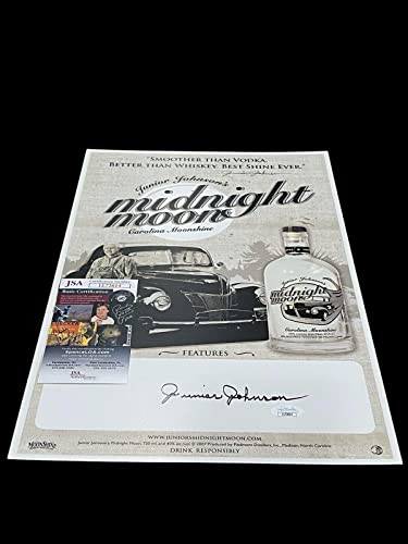 Junior Johnson NASCAR HOF Moonshine Signed Autograph 11x17 Photo Poster JSA - Autographed NASCAR Photos