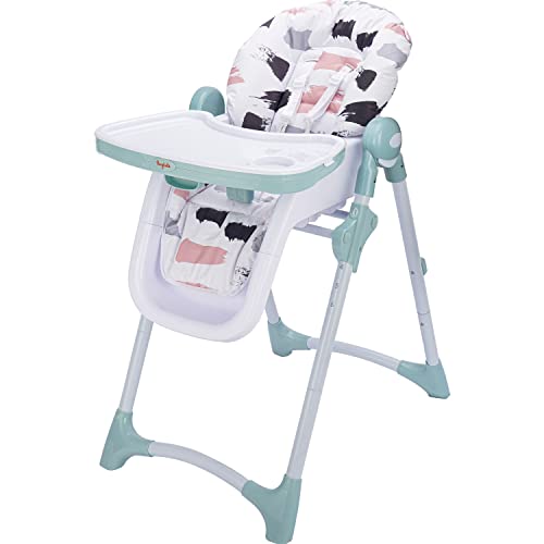 Bergbela Flodable High Chair with Feeding Tray and Cushion Clean and Safe for Babies&Toddlers Sitting Dining, Green