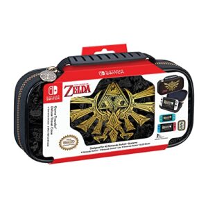 game traveler zelda nintendo switch case - switch oled case for switch oled & switch, adjustable viewing stand & bonus game cases, deluxe carry handle, licensed nintendo switch game case