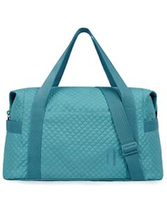 weekender bags for women, bagsmart gym bag with yoga mat, travel duffle overnight bag for travel essentials, large hospital bag for labor and delivery(teal)