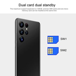 Zopsc 6.6inch Unlocked Smartphone Cellphone for Android 8.1, 480 * 1014 Pixels S22 Ultra HD Screen 2GB 16GB Dual Card Dual Standby Smartphone Black 110-240V(Black)