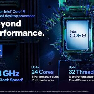 Intel Core i9-13900KF (Latest Gen) Gaming Desktop Processor 24 cores (8 P-cores + 16 E-cores) - Unlocked