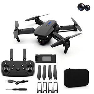 drone with hd dual camera, foldable mini drone for adult kids remote control quadcopter toys, smart obstacle avoidance uav, wifi fpv, altitude hold one key start with storage bag