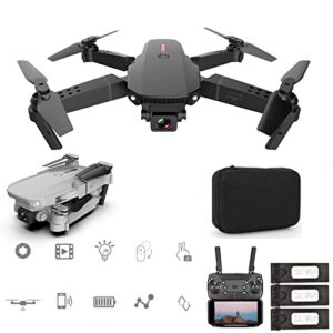 Drone with HD Dual Camera, Foldable Mini Drone for Adult Kids Remote Control Quadcopter Toys, Smart Obstacle Avoidance UAV, WiFi FPV, Altitude Hold One Key Start with Storage Bag