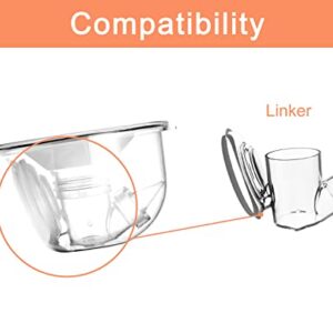 Loveishere Wearable Breast Pump Linker, Compatible with Momcozy S9/S10/S12/TSRETE/PADRAM/LoveOfLive/OMFMF Wearable Breast Pump, Accessories Connector Linker to Connect Flange Valve and Diaphragm