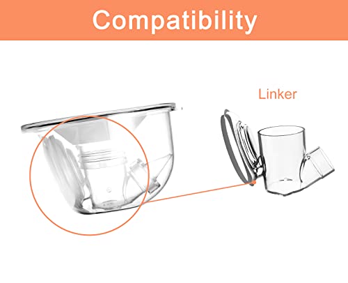 Loveishere Wearable Breast Pump Linker, Compatible with Momcozy S9/S10/S12/TSRETE/PADRAM/LoveOfLive/OMFMF Wearable Breast Pump, Accessories Connector Linker to Connect Flange Valve and Diaphragm