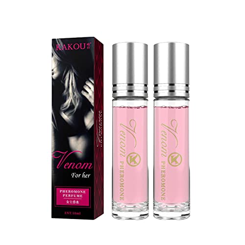 Roll-On Perfume for Women Long-Lasting Light Fragrance Pheromone Perfume Portable Natural Perfume 10ml, 0.33 Oz (2PCS)