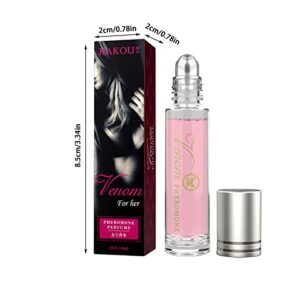 Roll-On Perfume for Women Long-Lasting Light Fragrance Pheromone Perfume Portable Natural Perfume 10ml, 0.33 Oz (2PCS)