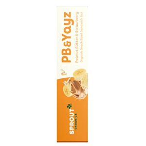 Sprout Organics, PB & Yayz Toddler Snack Bars, Peanut Butter & Banana, 5 Individual Bars 1.02 oz Each (6-boxes)