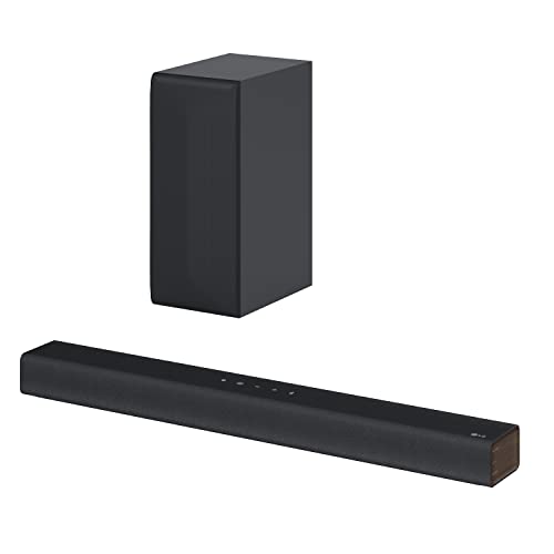 LG Sound Bar and Wireless Subwoofer S40Q - 2.1 Channel, 300 Watts Output, Home Theater Audio Black