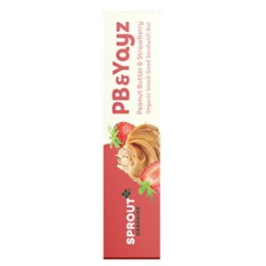 Sprout Organics PB & Yayz Sandwich Bars Peanut Butter & Strawberry, Organic Gluten Free Toddler Snack