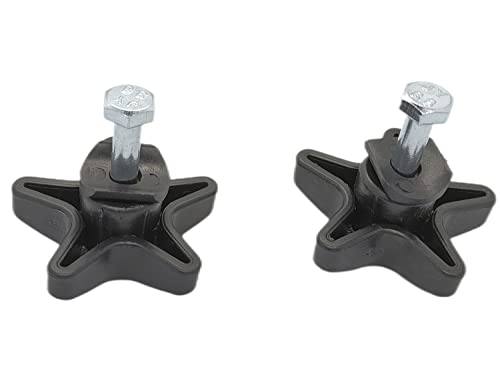 NP Cosen Pentagram Knob, Replacement Arm Adjustment Knobs for Rollator, Knob for Adjustable Height Arm, Screw with Knob -1Pair(2PCS), Black
