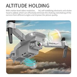 Drone with 1080P Dual HD Camera, 2022 Upgradded RC Quadcopter FPV Camera Foldable Drone Toys Gift for Adults and Kids, One Key Start Speed Adjustment, 360° Altitude Hold Mode, Camera/Video (White)