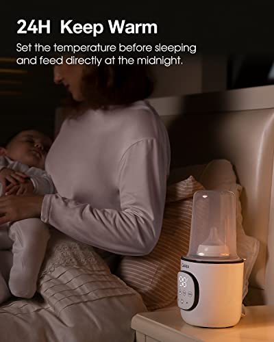 Bottle Warmer, Fast Baby Bottle Warmer for Breastmilk and Formula, with Timer and Accurate Temp Control, 8-in-1 Baby Milk Warmer BPA Free with Digital Display, Bottle Warmers for All Bottles