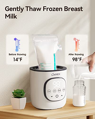 Bottle Warmer, Fast Baby Bottle Warmer for Breastmilk and Formula, with Timer and Accurate Temp Control, 8-in-1 Baby Milk Warmer BPA Free with Digital Display, Bottle Warmers for All Bottles