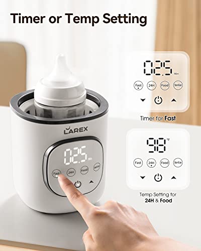 Bottle Warmer, Fast Baby Bottle Warmer for Breastmilk and Formula, with Timer and Accurate Temp Control, 8-in-1 Baby Milk Warmer BPA Free with Digital Display, Bottle Warmers for All Bottles