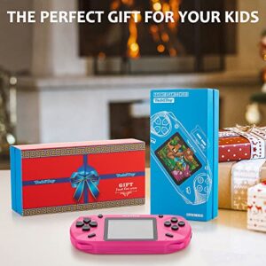 TaddToy 16 Bit Handheld Game Console for Kids Adults, 3.0'' Large Screen Preloaded 200 Classic Portable Retro Video Handheld Games with Type-C Port Rechargeable Battery for Birthday Gift for Kids